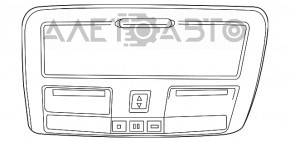 Плафон освітлення передній Dodge Charger 11-чорний без люка