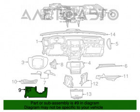 Накладка подторпедная колени водителя Jeep Grand Cherokee WK2 14-21 беж