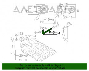 Накладка порога передняя левая VW Tiguan 09-17 беж