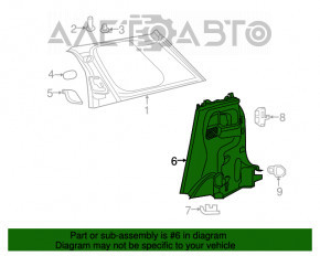 Обшивка арки права Fiat 500L 14-