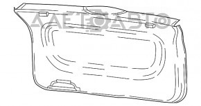 Обшивка дверей багажника Fiat 500L 14- чорна