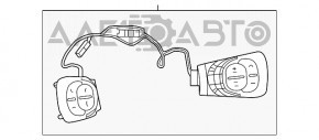 Кнопки управления на руле Fiat 500L 14- слом креп