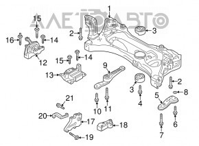 Подрамник передний VW Golf 15-