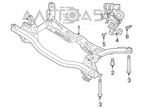 Подрамник задний VW Golf 15-