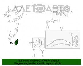 Петля двері нижня перед лев Subaru Legacy 15-19