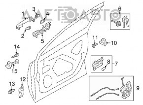 Петля двери нижняя передняя правая Subaru Forester 14-18 SJ