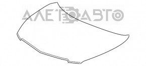 Капот голий Acura MDX 14-16 дорест срібло NH-700M, зам'ятий