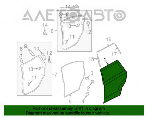 Дверь голая задняя правая Subaru Outback 10-14
