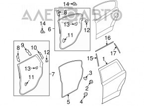 Дверь голая задняя правая Subaru Outback 10-14