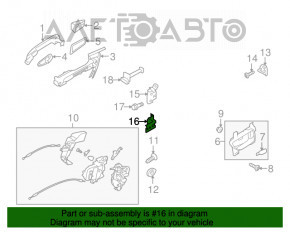 Петля двері нижня зад прав Subaru b10 Tribeca