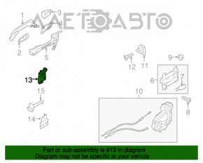 Петля двери верхняя задняя левая Subaru Legacy 15-19