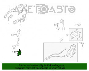 Петля двері нижня зад лев Subaru Legacy 15-19