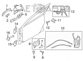 Замок двери передней правой Subaru Outback 15-19