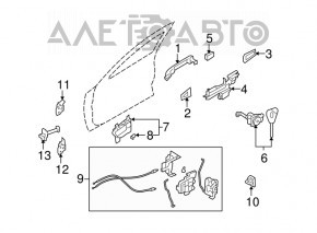 Ограничитель двери передней левой Subaru Forester 08-13 SH