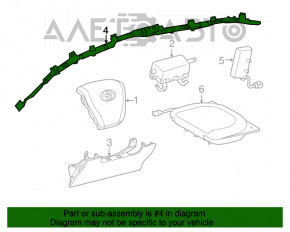 Подушка безпеки airbag бічна шторка права Toyota Rav4 13-18