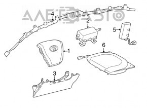 Подушка безпеки airbag бічна шторка права Toyota Rav4 13-18