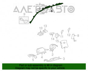 Подушка безопасности airbag боковая шторка левая Toyota Camry v40
