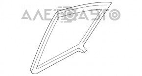 Скло дверей трикутник із ущільнювачем заднє праве Subaru XV Crosstrek 13-17