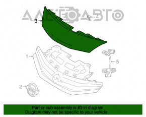 Накладка на решетку радиатора grill Nissan Versa Note 13-16 дорест