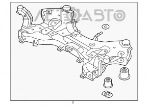 Підрамник передній Kia Sorento 16-18 AWD порвано вухо