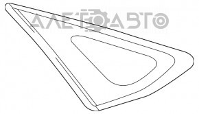 Форточка глухое стекло задняя правая Lexus RX350 RX450h 10-15 хром царапины на хроме