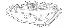 Фара передняя левая в сборе BMW 3 F30 12-15 ксенон