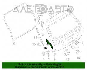 Накладка двері багажника прав Subaru Outback 15-19