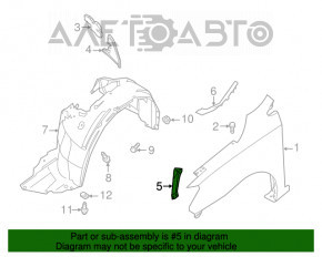 Кронштейн крила лев Nissan Sentra 13-19