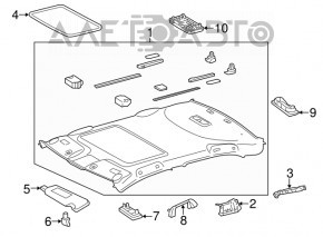 Обшивка стелі Toyota Camry v50 12-14 usa сірий під люк