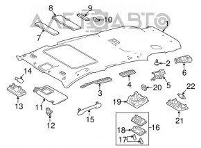 Обшивка потолка Toyota Rav4 13-18 под люк