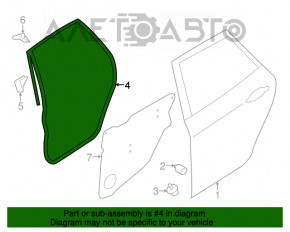 Уплотнитель двери задней правой Subaru Forester 14-18 SJ