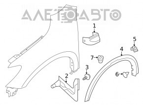 Бризговики передній правий Nissan Pathfinder 13-20