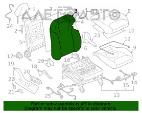 Пасажирське сидіння Subaru Forester 19- SK без airbag, механічні, чорне з сірим