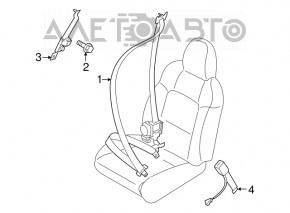 Пассажирский ремень безопасности Subaru Outback 10-14 черн