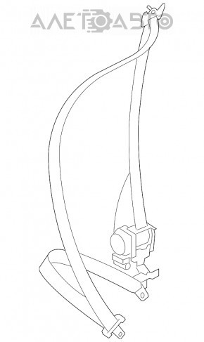 Водійський ремінь безпеки Subaru Outback 10-14 черн