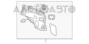 Обшивка арки левая Lexus RX350 RX450h 10-15 беж надрыв внизу, нет заглушки, под химчистку, царапины