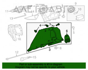 Обшивка арки ліва Toyota Rav4 13-18