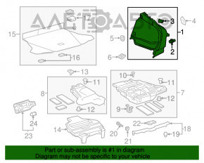 Обшивка арки левая Toyota Prius 50 16-19 без запаски