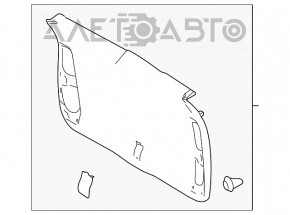 Обшивка дверей багажника JBL Toyota Highlander 14-19 сіра подряпини