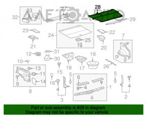 Шторка багажника Lexus RX350 RX450h 10-12 беж