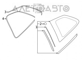 Форточка глухое стекло задняя правая Subaru Forester 19- SK