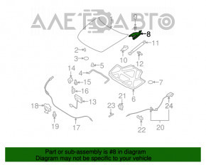 Петля капота права Infiniti G25 G35 G37 4d 06-14