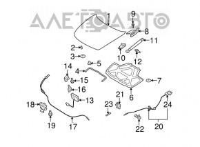 Петля капота права Infiniti G25 G35 G37 4d 06-14