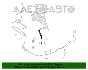 Амортизатор капота правый Infiniti FX35 FX45 03-08