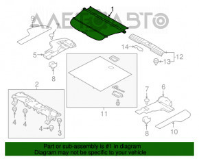 Шторка багажника Subaru Outback 15-19 черн