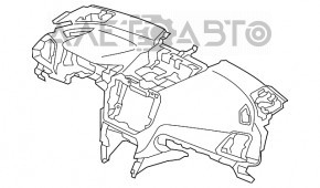 Торпедо передняя панель с AIRBAG Subaru Forester 19- SK черная