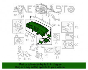 Торпедо передня панель без AIRBAG Subaru b10 Tribeca