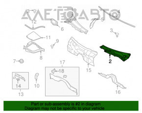 Решітка двірників пластик Infiniti G25 G35 G37 4d 07-13 лев