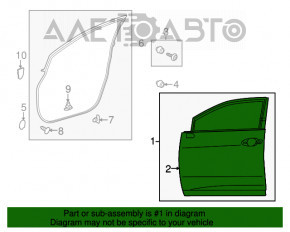 Двері гола перед прав Lexus RX350 RX450h 10-15