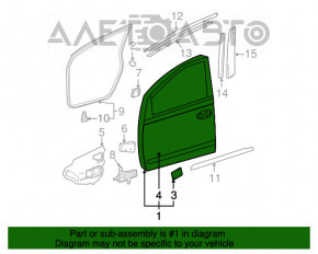 Двері гола перед лев Toyota Prius 20 04-09